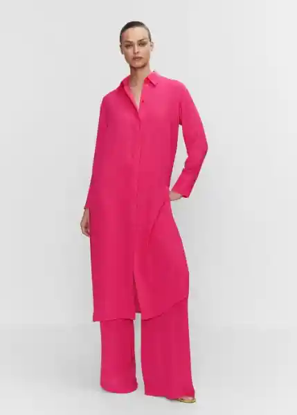 Vestido Tulipa-A Fucsia Talla S Mujer Mango