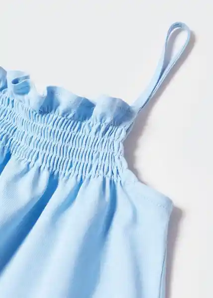 Camiseta Smock Azul Talla 10 Niñas Mango