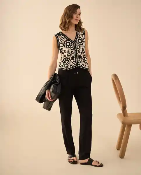 Pantalón Negro Jaguar Ultraoscuro Talla 8 131G002 Esprit