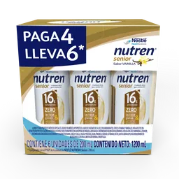 Complemento nutricional líquido NESTLÉ NUTREN Senior Vainilla paga 4 lleva 6 x 1200 mL