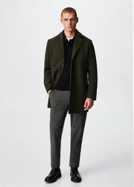 Abrigo Hake-I Dark Caza Talla XS Hombre Mango