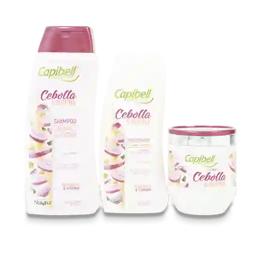 Capibell Shampoo + Bálsamo + Mascarilla Cebolla y Biotina