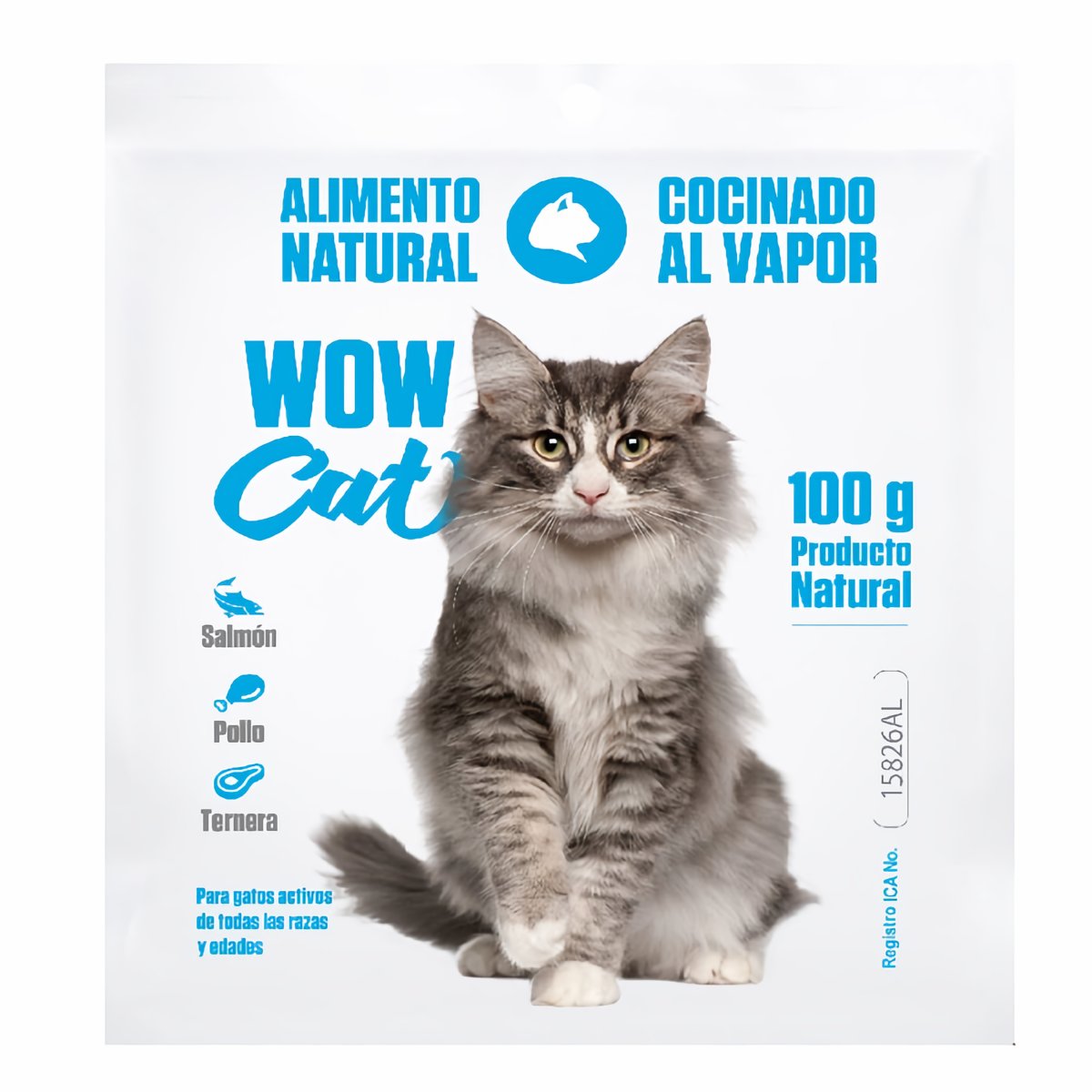 Wow Cat Alimento Húmedo para Gato Adulto Sabor Salmón 100 g