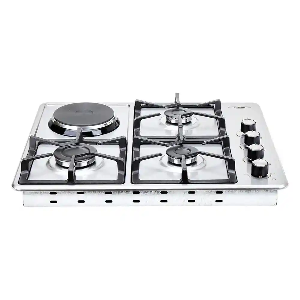 Cubierta Haceb 60.00 Acero Inoxidable 4 Puestos Mixta Gas Propano 9003291 X