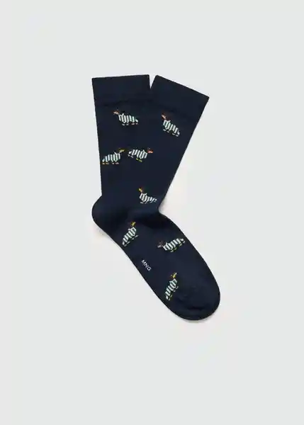 Calcetines All Dog Navy Talla 42 Hombre Mango