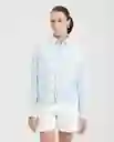 Camiseta Slim Fit Femenino Azul Cristalino Claro T L Chevignon