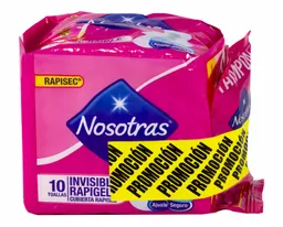 Nosotras Toalla Higiénica Rapigel Invisible + Nosotras Tampones