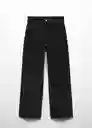 Pantalón Jean Catherin Tejano Negro Talla 54 Mujer Mango