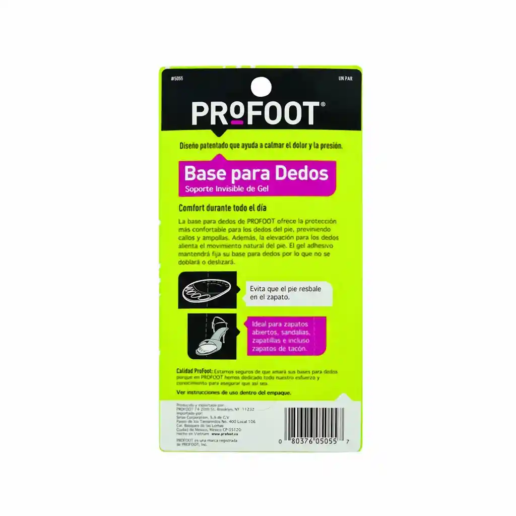 Profoot Plantilla Para Pies Gel Metarsica 5055