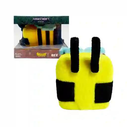 Muñeco Squishy Peludito Minecraft Abeja Cozzies Suave Textura Especial