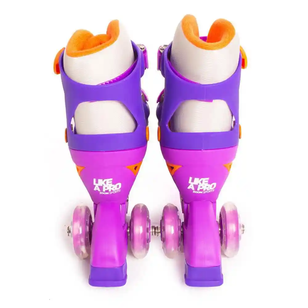 Zoom Sports Patines Fast Morado Talla Ss 27-30 cm