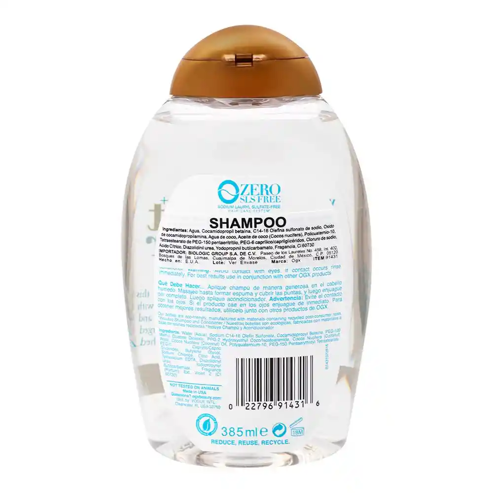 Ogx Shampoo Coconut Water