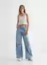 Pantalón Jean Rotos Tejano Claro Talla 20 Mango Teen Girl Mango