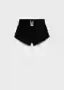 Short Lea Negro Talla 10 Niñas Mango