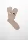Calcetines Dogface Beige Talla 42 Hombre Mango