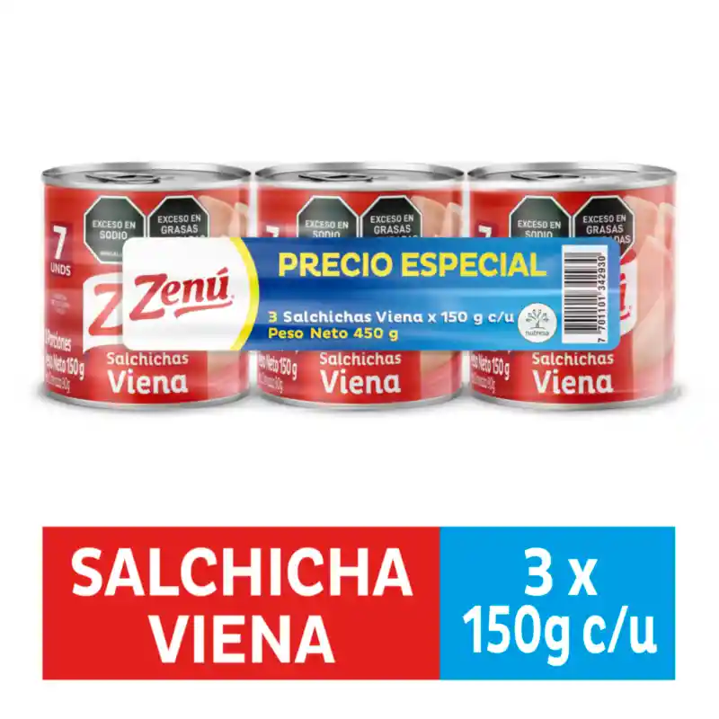 Zenú Salchicha Viena Precio Especial