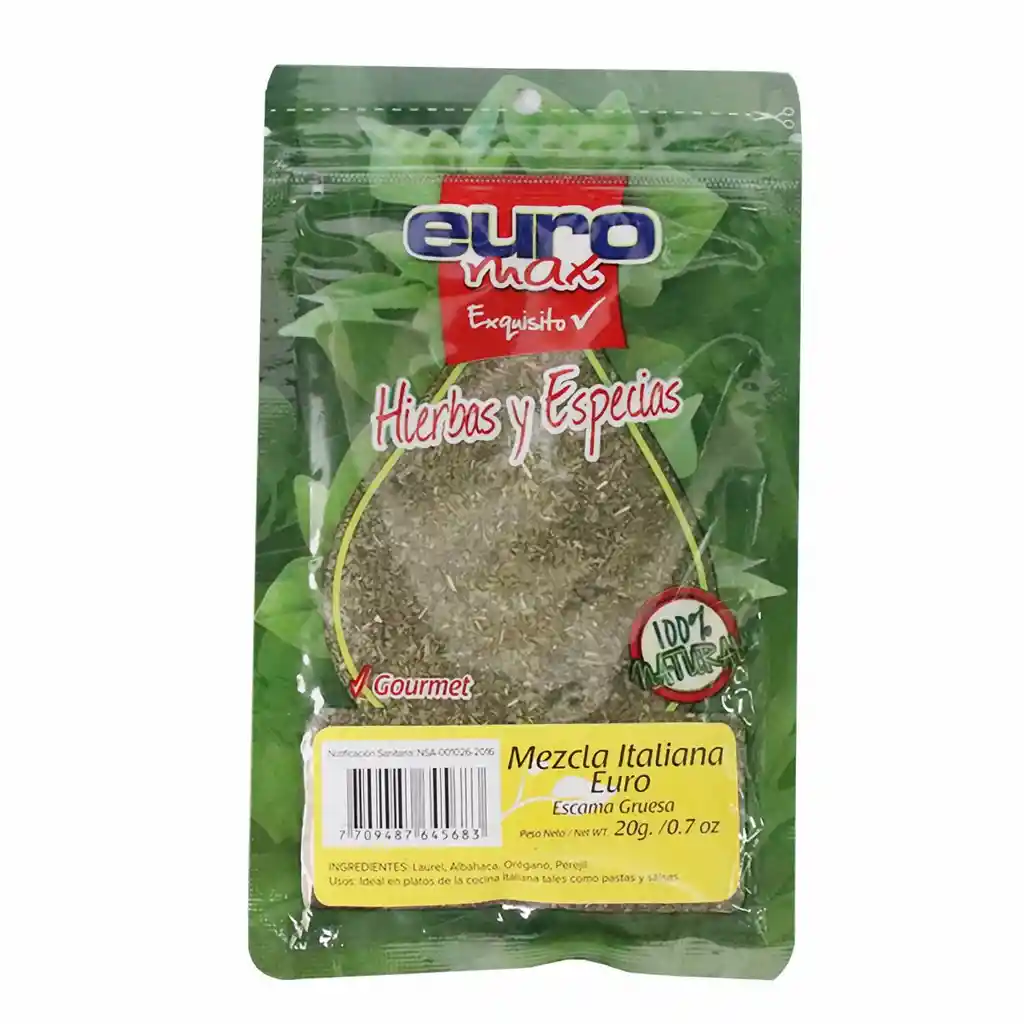 Euromax Mezcla Italiana de Hierbas y Especies