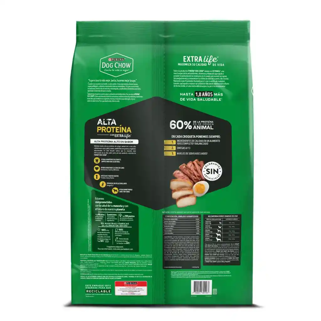 Comida para Perros Purina Dog Chow Alta Proteína x 7,5 kg