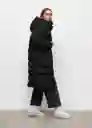 Abrigo Anorak Long Negro Talla 20 Teen Niñas Mango