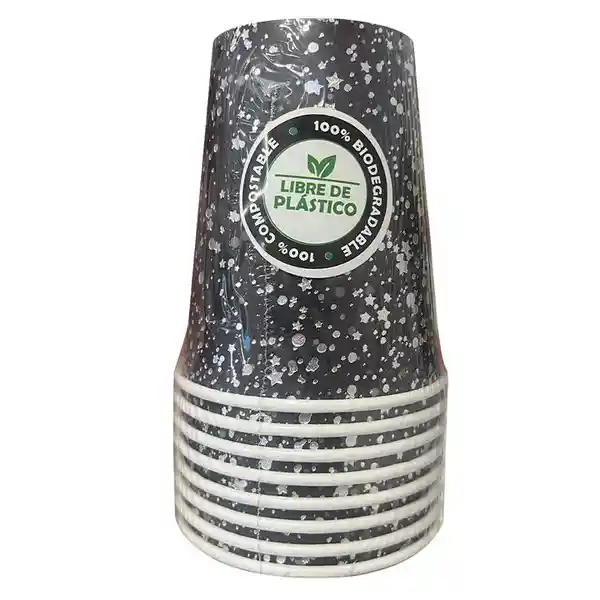 Vaso de Para Fiesta Fantasia Plata 9 oz V9-RX005