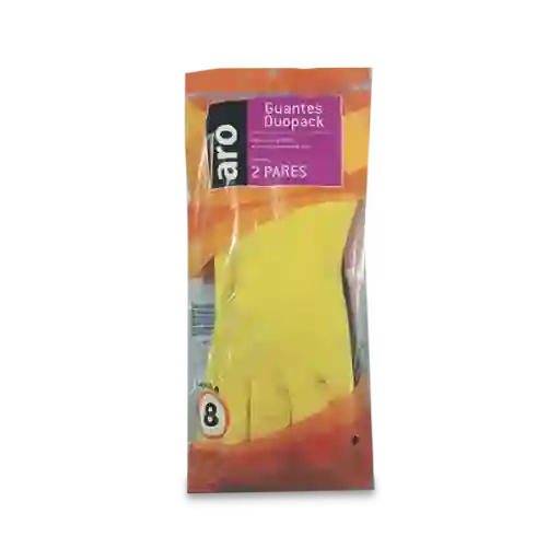 Aro Guantes Dúo Negro Amarillo Talla 8
