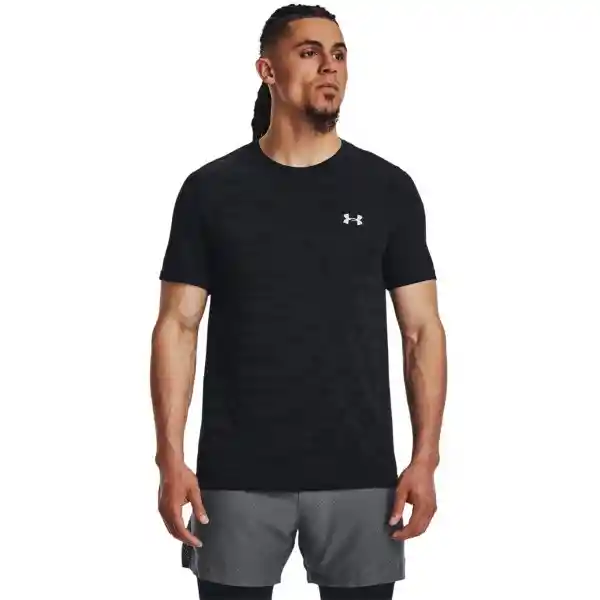 Under Armour Camiseta Seamless Hombre Negro Talla LG 1379281-001