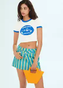 Bolso P Gentoo Amarillo Mujer Mango
