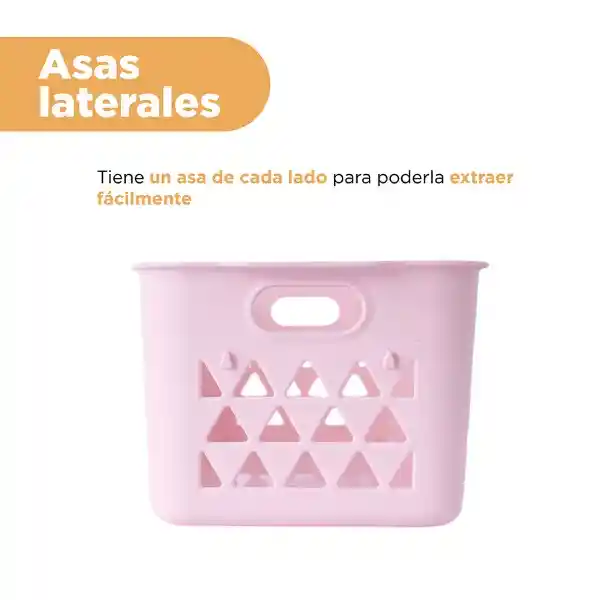 Cesta de Almacenamiento Mediana Rosa Miniso