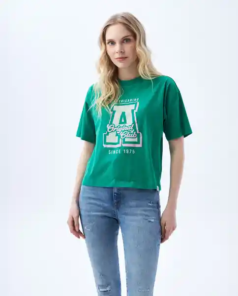 Camiseta Mujer Verde Talla XL 602F001 Americanino