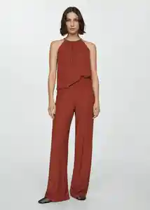 Pantalón Matilda Terracota Talla S Mujer Mango
