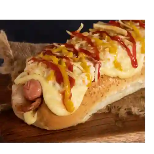 Perro fabio ( queso y tocineta)