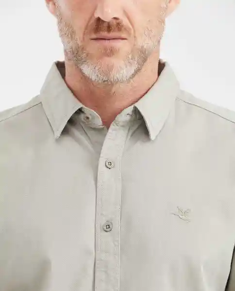 Camisa Dyed Twill Manga Corta Gris Suculenta Medio M Chevignon