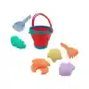 Set Playero Con Moldes Balde Rojo Finlandek Kids