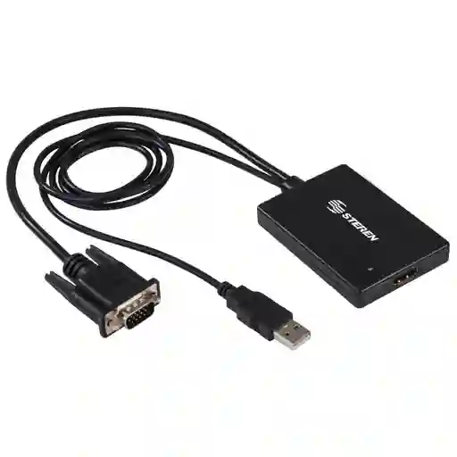 Adaptador Vga a Hdmi Con Audio Usb