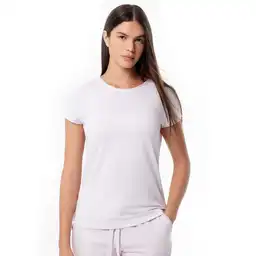 Camiseta Manga Corta en Tejido de Punto Poliéster Femenino Lara Gef Talla L