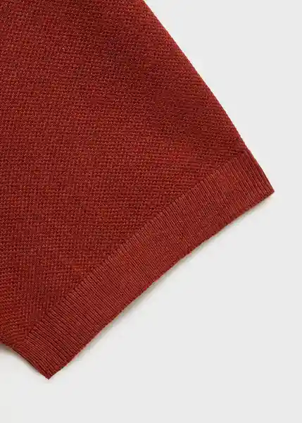 Camiseta Polo Andrew Terracota Talla L Hombre Mango
