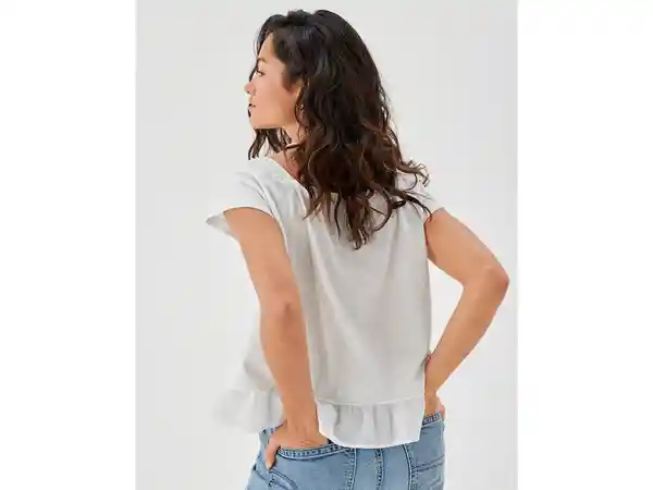 American Eagle Camiseta Vuelo Color Blanco Talla Small