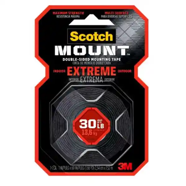 3M Cinta Doble Faz Extrema Max Resistencia 25.4 mm x 1.52 m