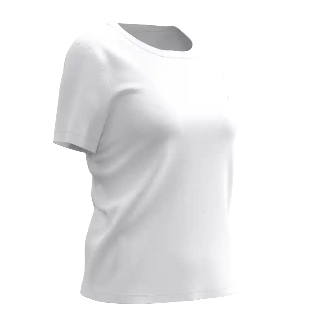 Camiseta Fitness 100 Mujer Blanco Glaciar