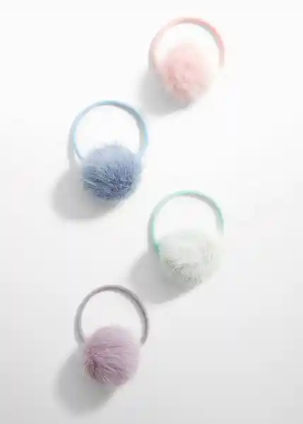 Pack Goma Pompons Rosa Talla 99 Niña Mango