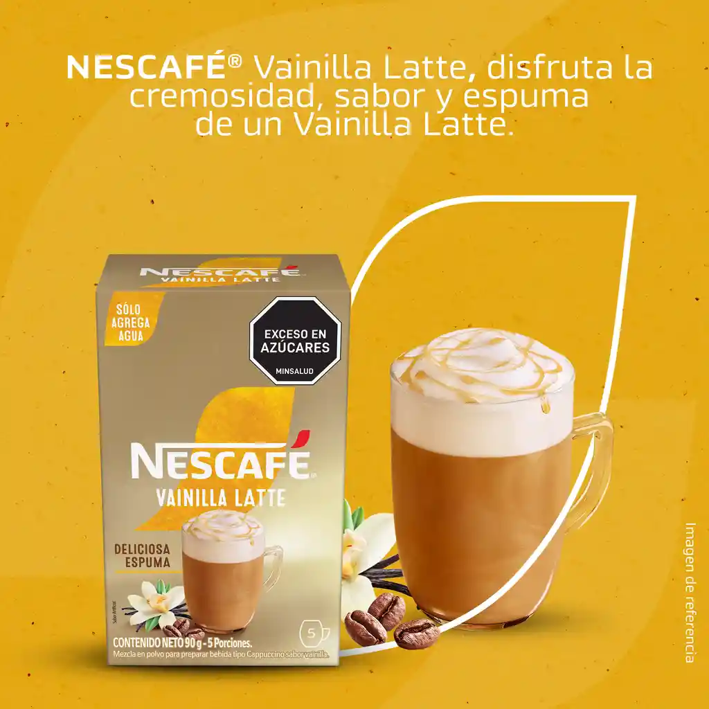 Vainilla Latte NESCAFÉ instantáneo x 90g