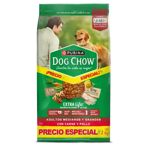 Comida para perro Dog Chow Adulto medianos y grandes x 2 kg OFERTA
