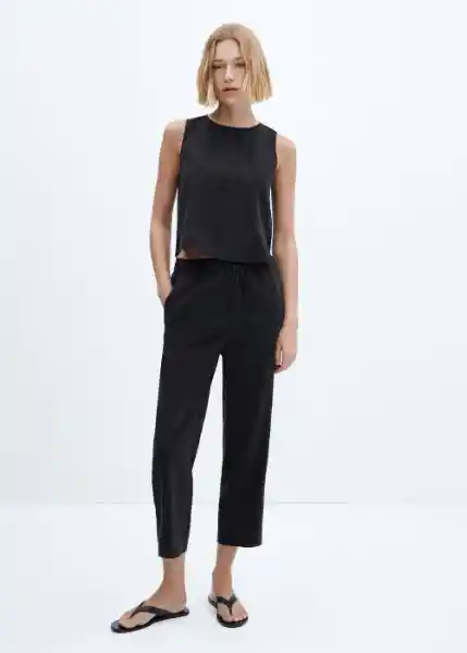 Pantalón Toffe-W Negro Talla M Mujer Mango