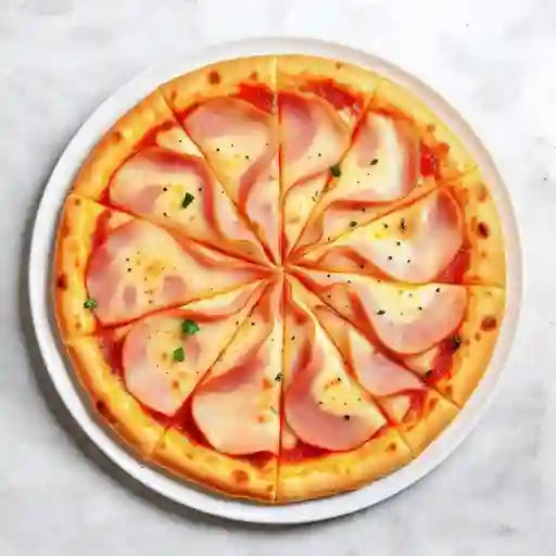 Jamón y queso pizza