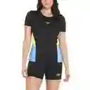 Camiseta Manga Corta Curious Drizzle Mujer Negro-s