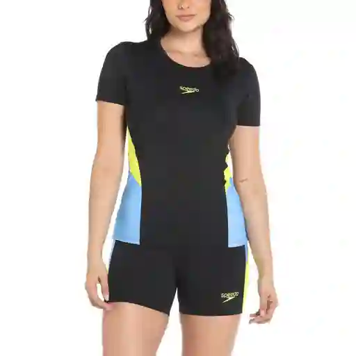 Camiseta Manga Corta Curious Drizzle Mujer Negro-s