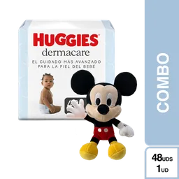 Combo Pañal Huggies Dermacare 3/G + Disney Peluche Mickey Mouse