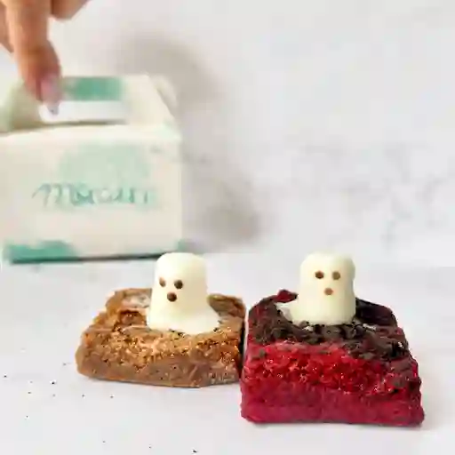 Mini brownies fantasma