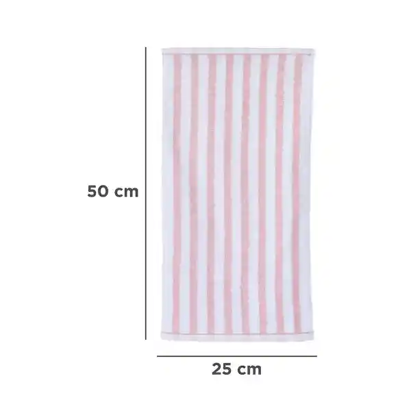 Toalla Infantil Para Baño de Algodón Con Rayas Rosa Miniso