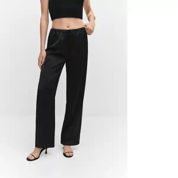 Pantalón Sati Negro Talla S Mujer Mango